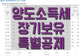 ‘장기보유특별공제’ 아직도 헛갈리시나요기